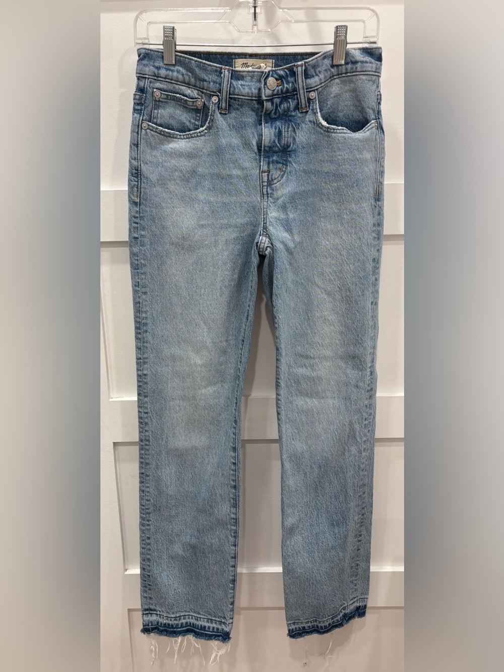 Madewell Light Wash Mid-Rise 90s Straight Leg Jeans - Faded Blue